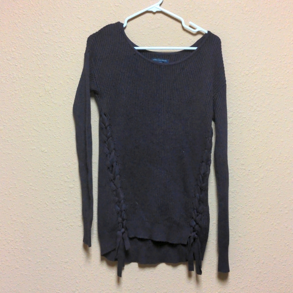 American eagle Long sleeve sweater purple eggplant size xs